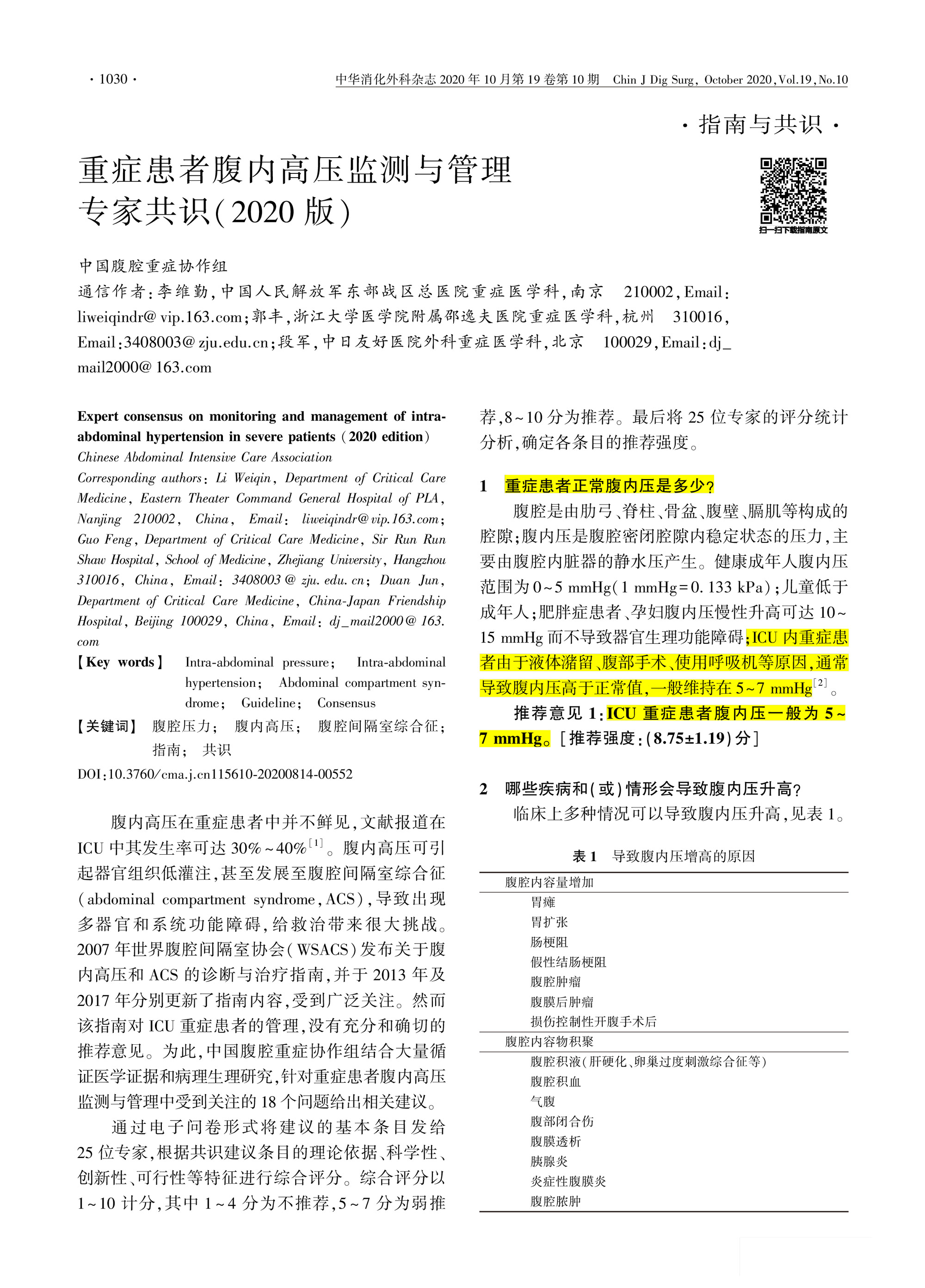 2020-重癥患者腹內高壓監(jiān)測與管理專家共識-1.jpg